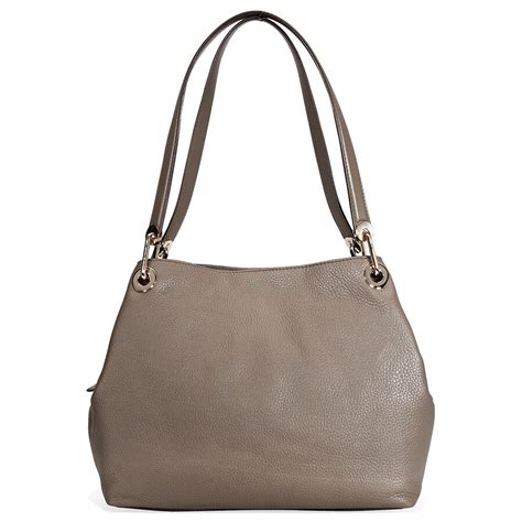 michael kors raven bag mushroom|Raven Large Leather Shoulder Bag .